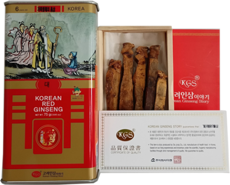 Hồng sâm củ khô KGS 75g (Củ Trung)